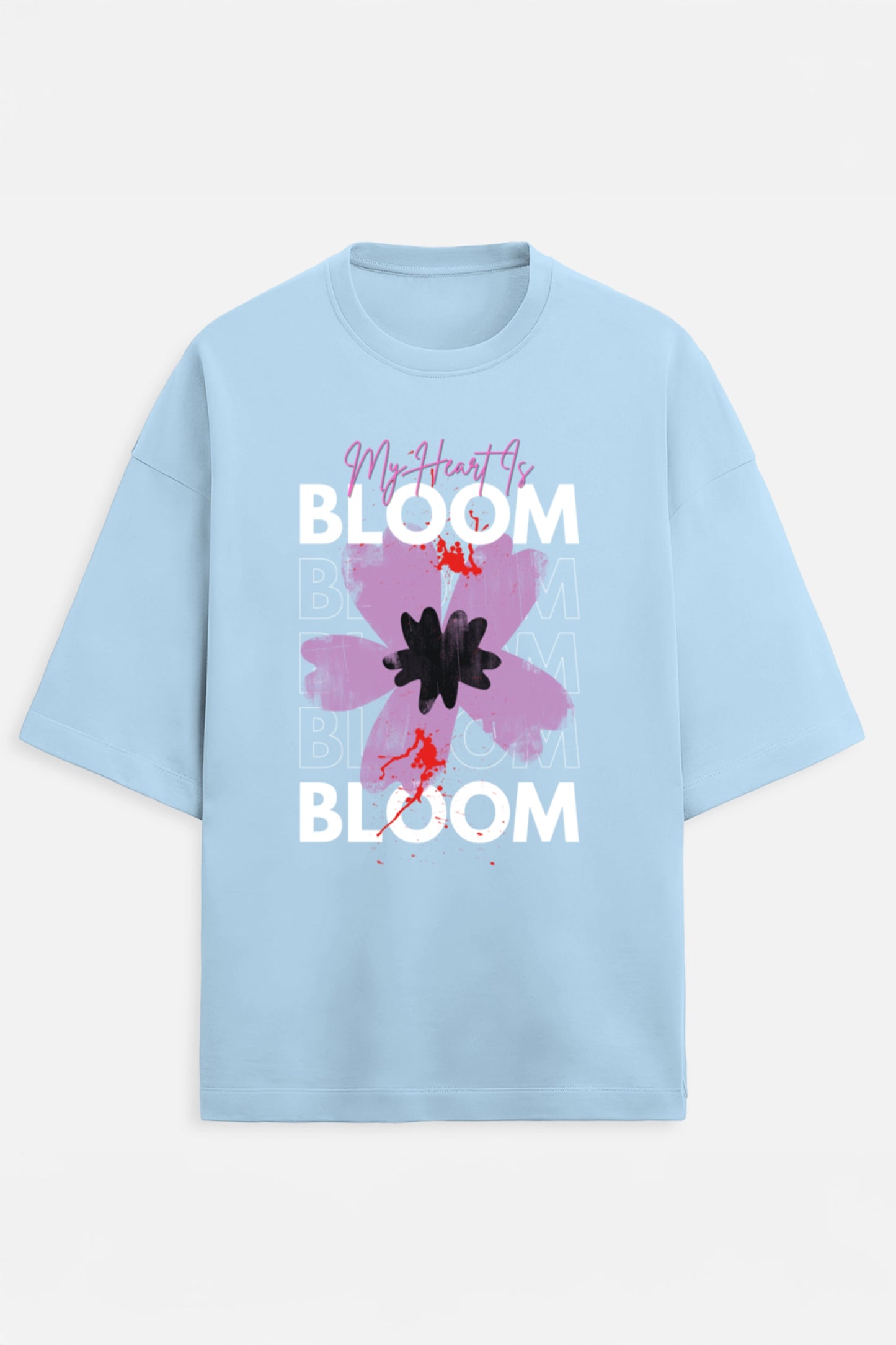 My Heart Is Bloom Terry Oversized T shirt