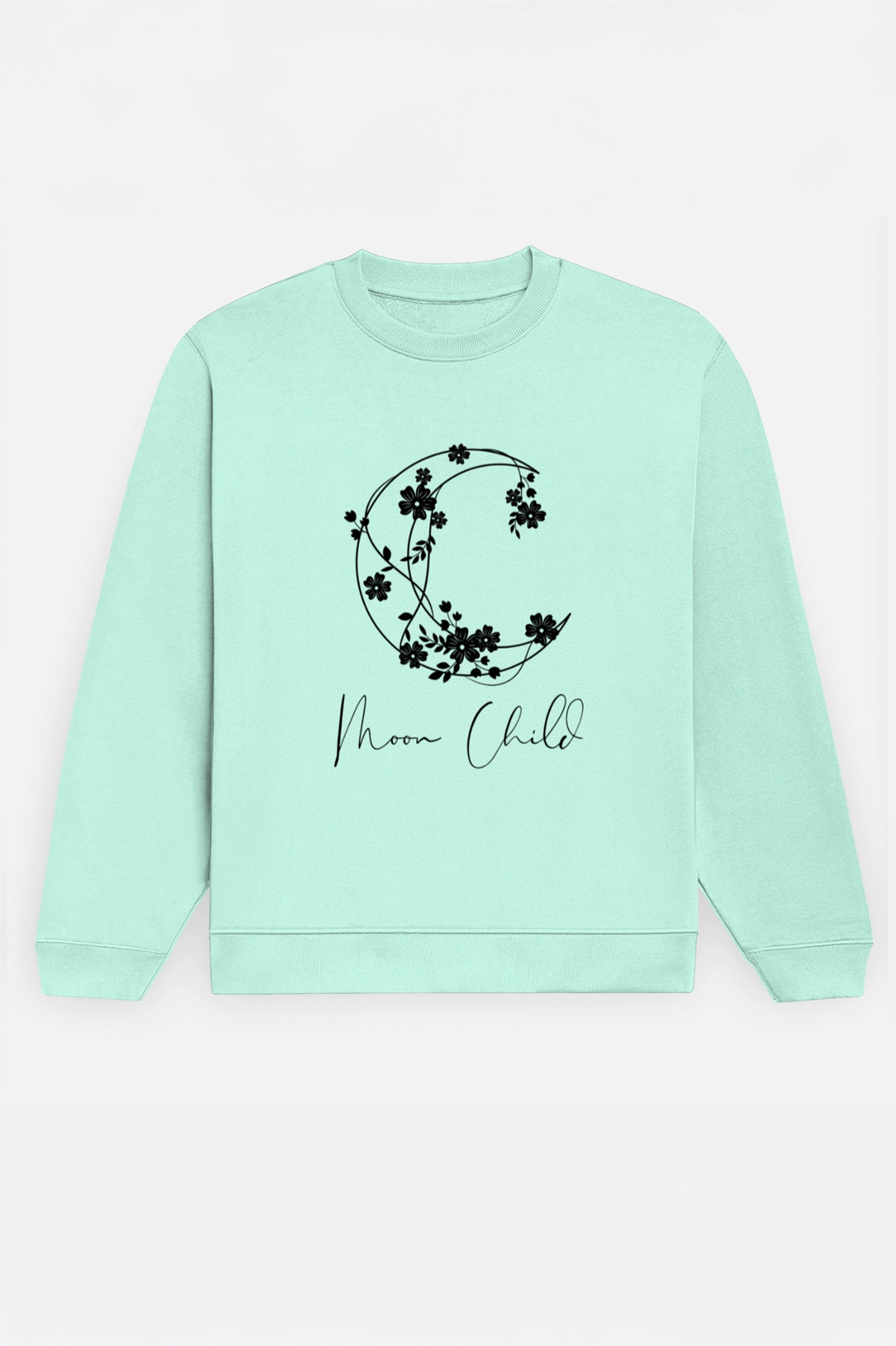 Moon Child Black Design Sweatshirt