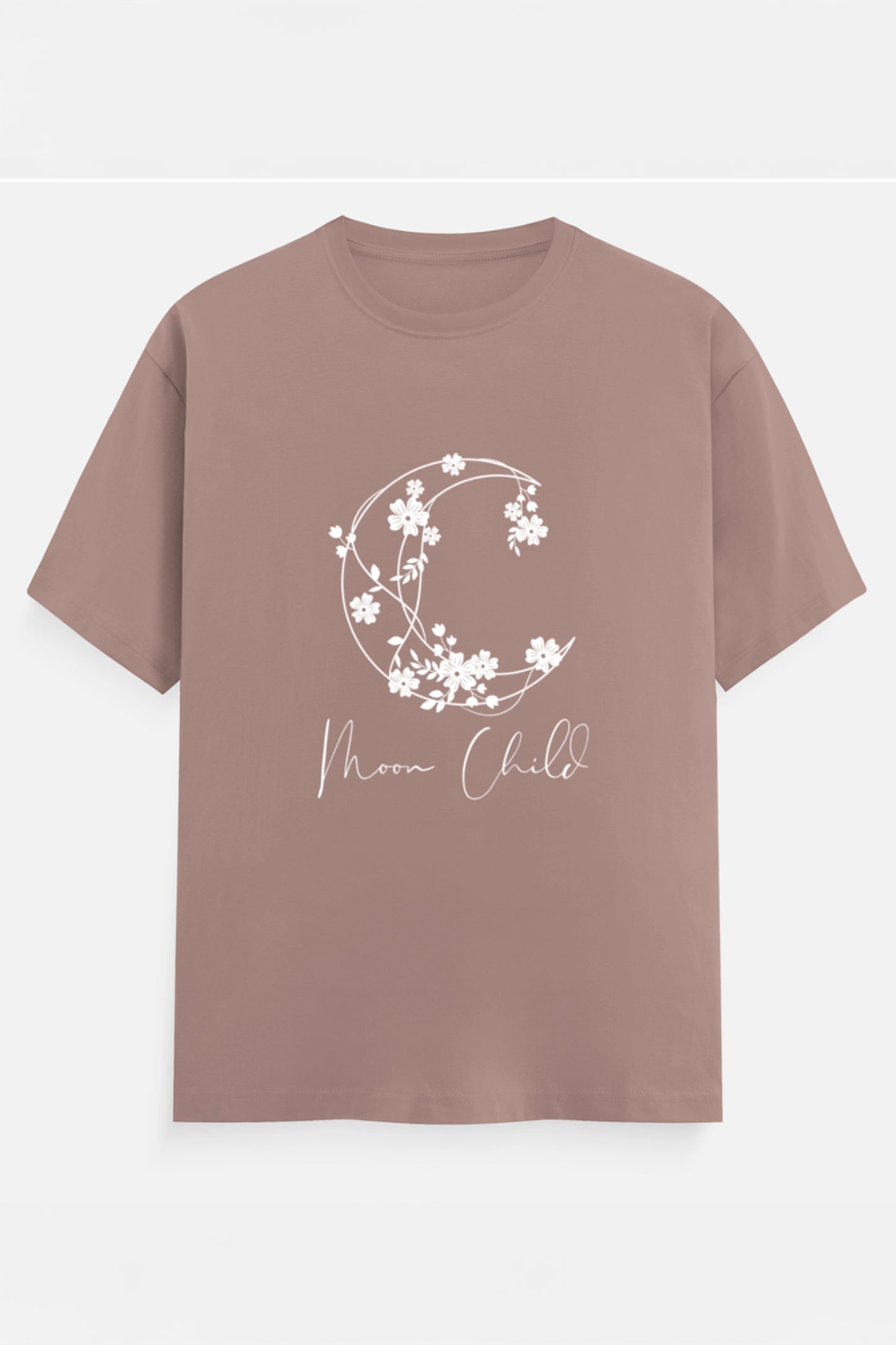 Moon Child White Design T-Shirt