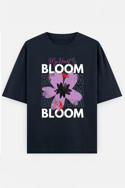 My Heart Is Bloom Oversized T shirt