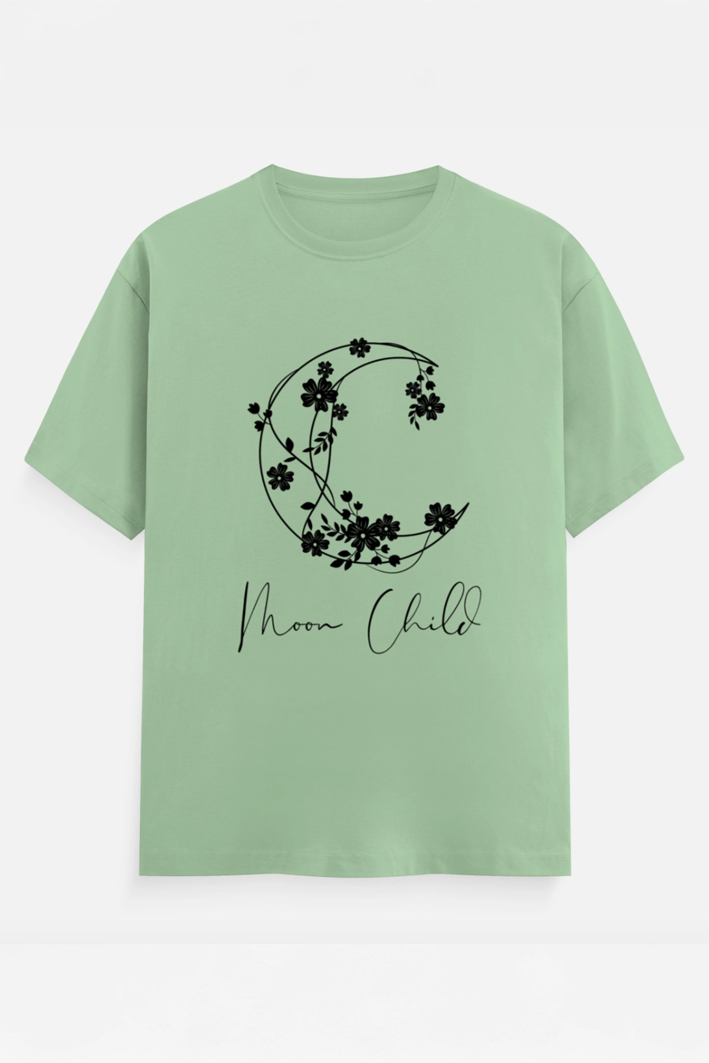 Moon Child Black Design T-Shirt
