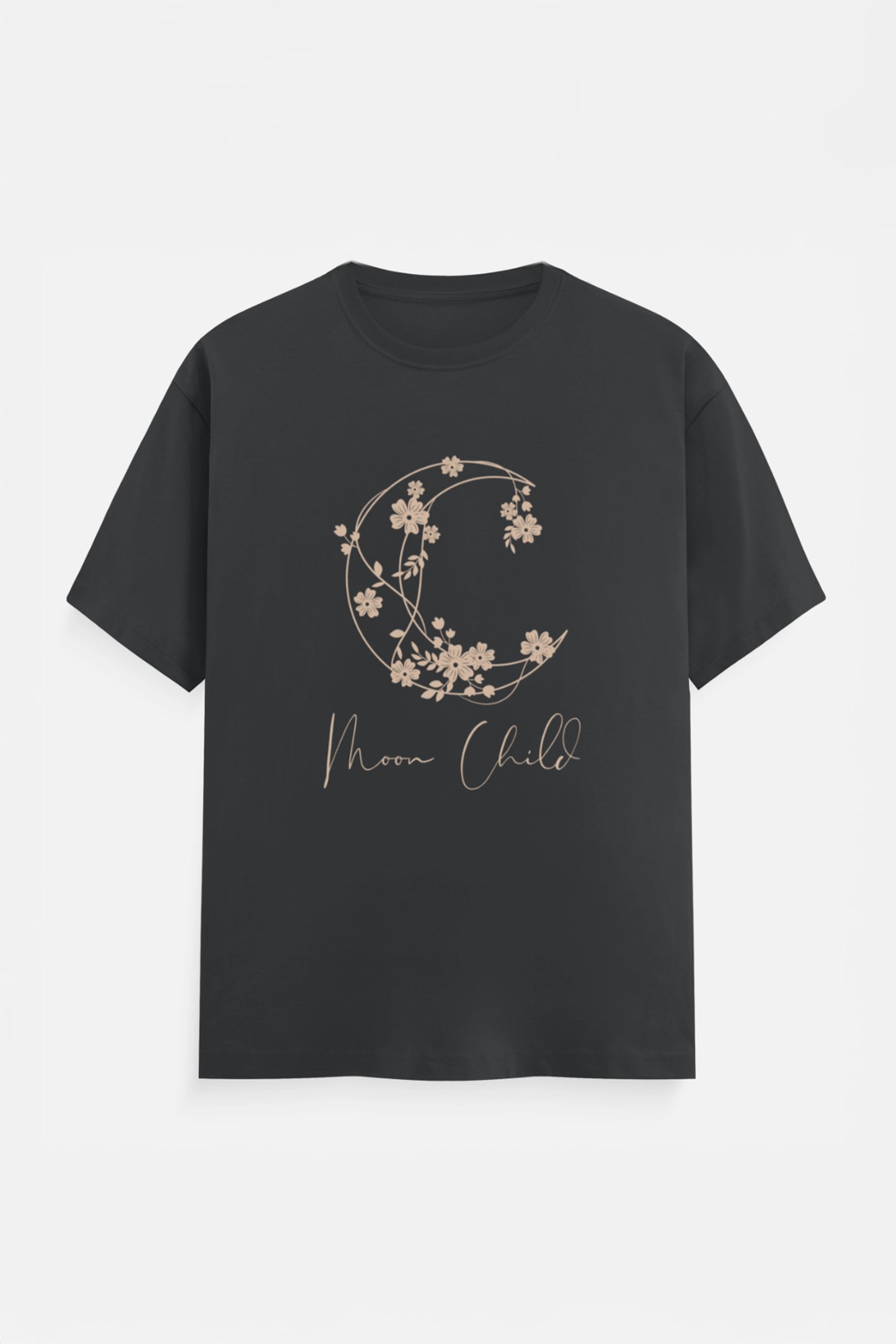 Moon Child Beige Design T-Shirt