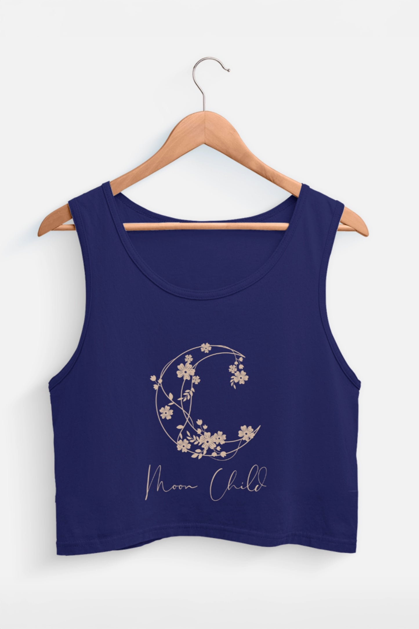 Moon Child Beige Design Tank Top