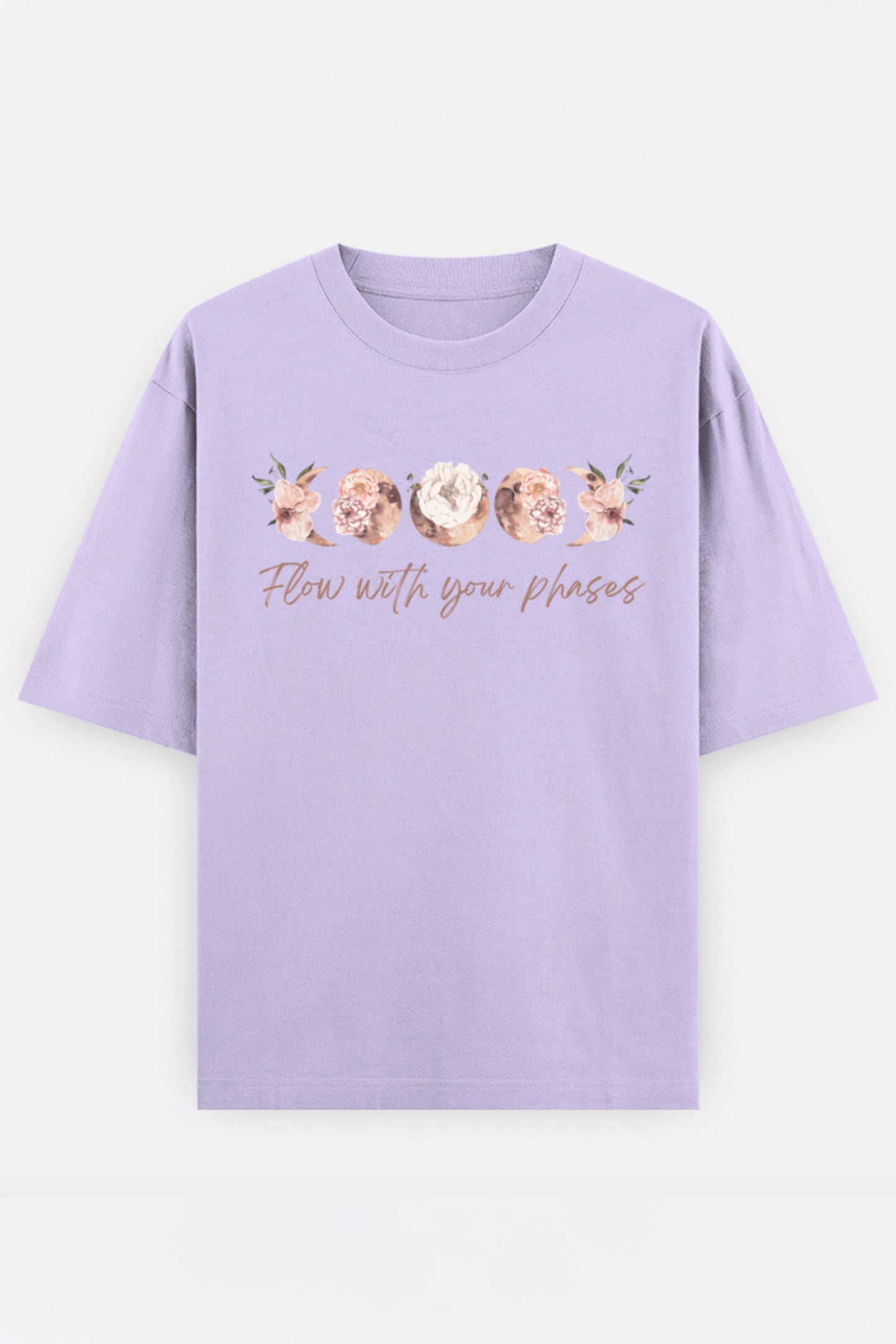Flow with your phases Oversized Tee (Peach)