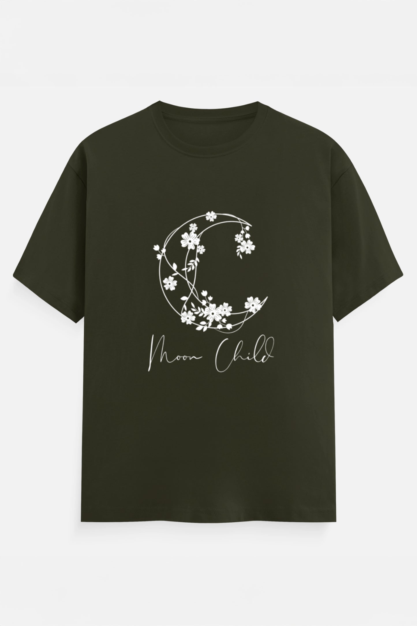Moon Child White Design T-Shirt