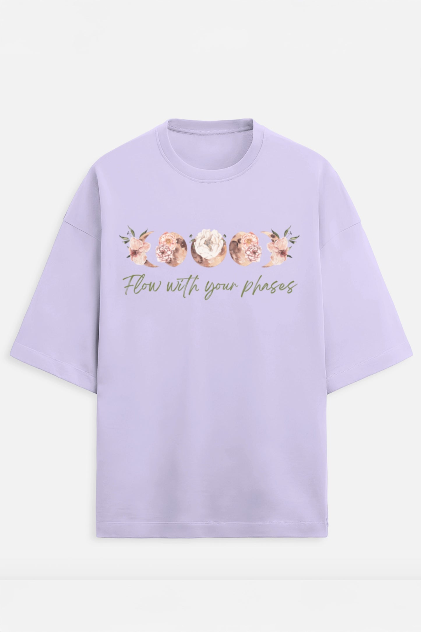Flow with your phases Terry Oversized Tee (Green)