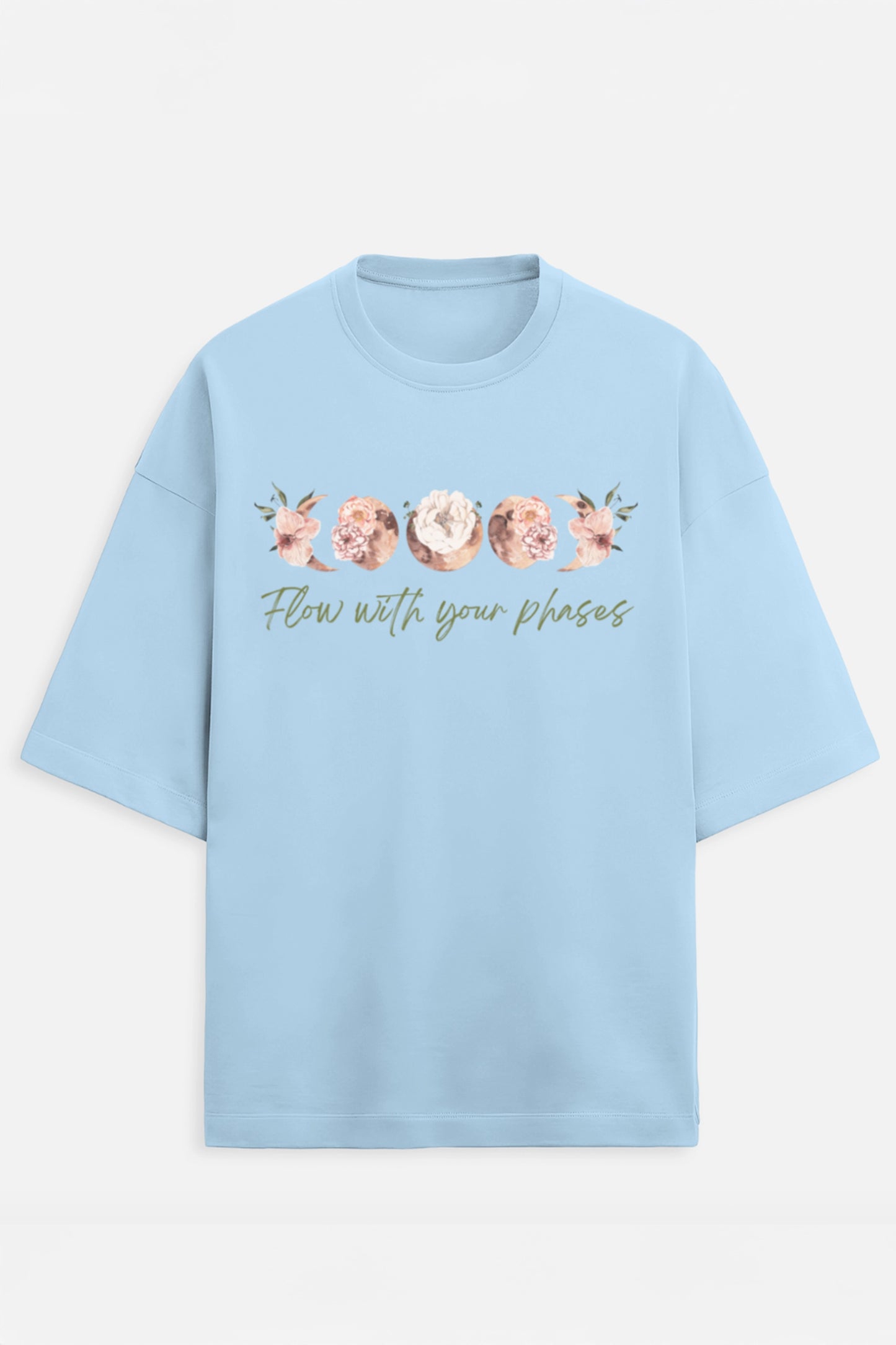 Flow with your phases Terry Oversized Tee (Green)