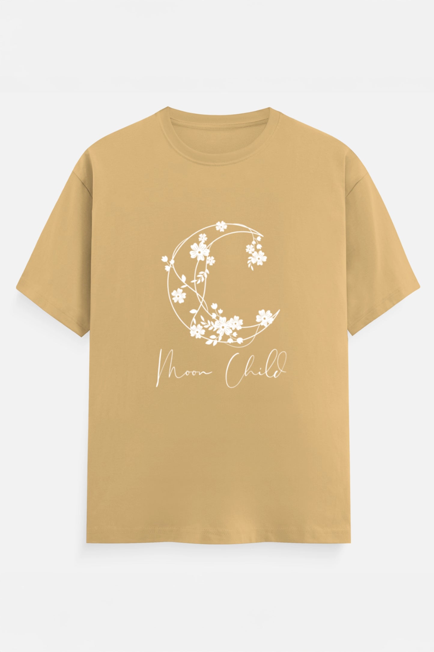 Moon Child White Design T-Shirt