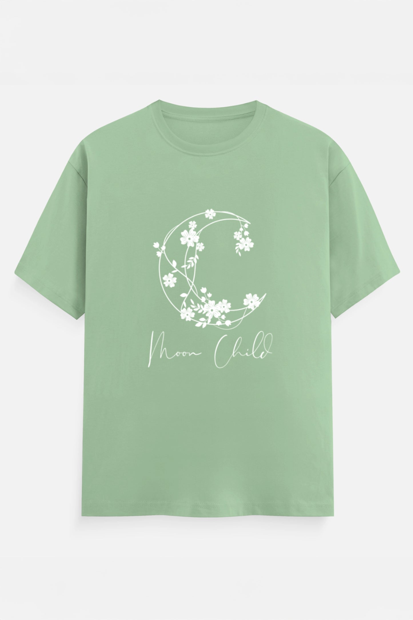 Moon Child White Design T-Shirt