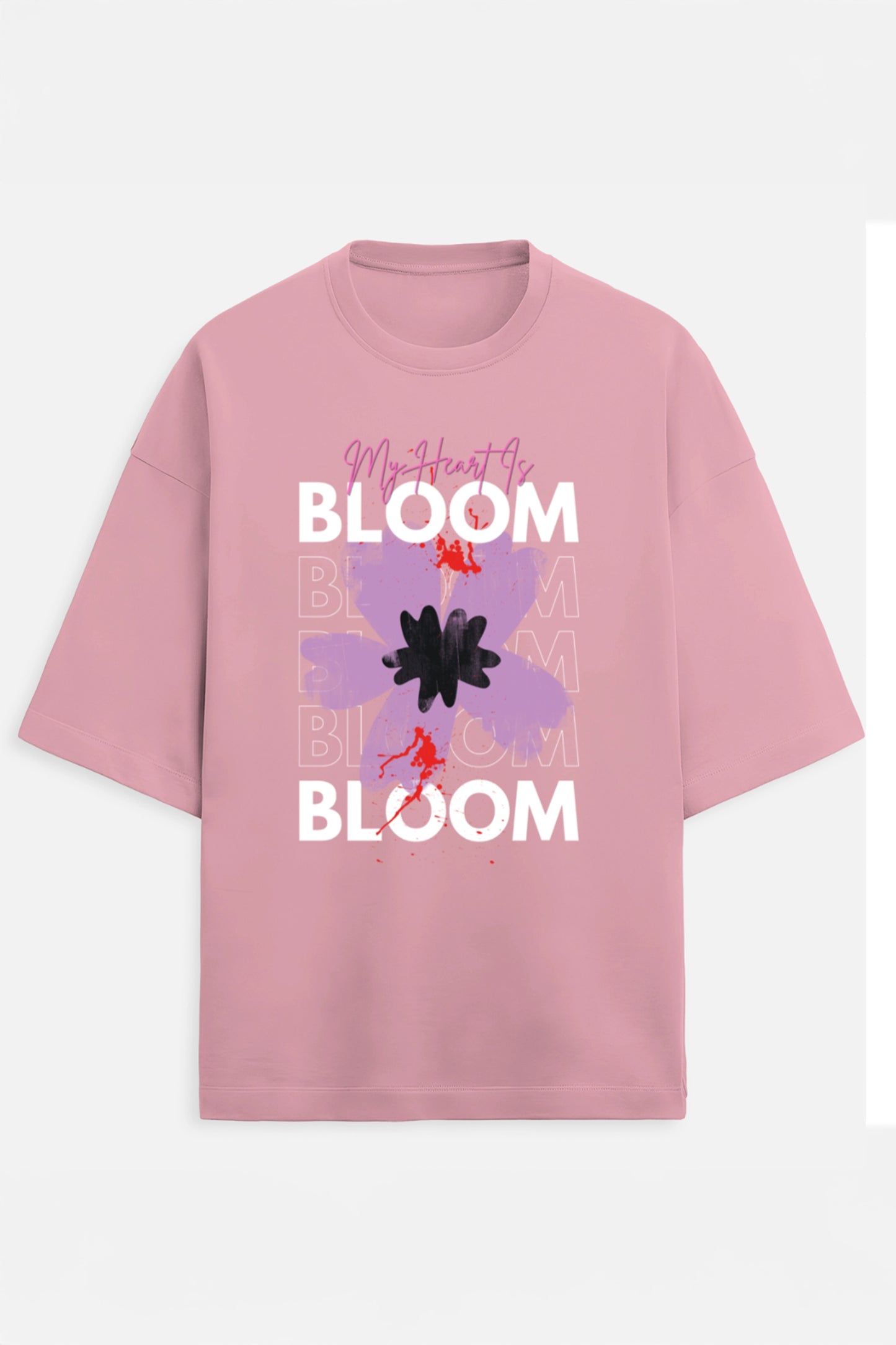 My Heart Is Bloom  Terry Oversized T shirt
