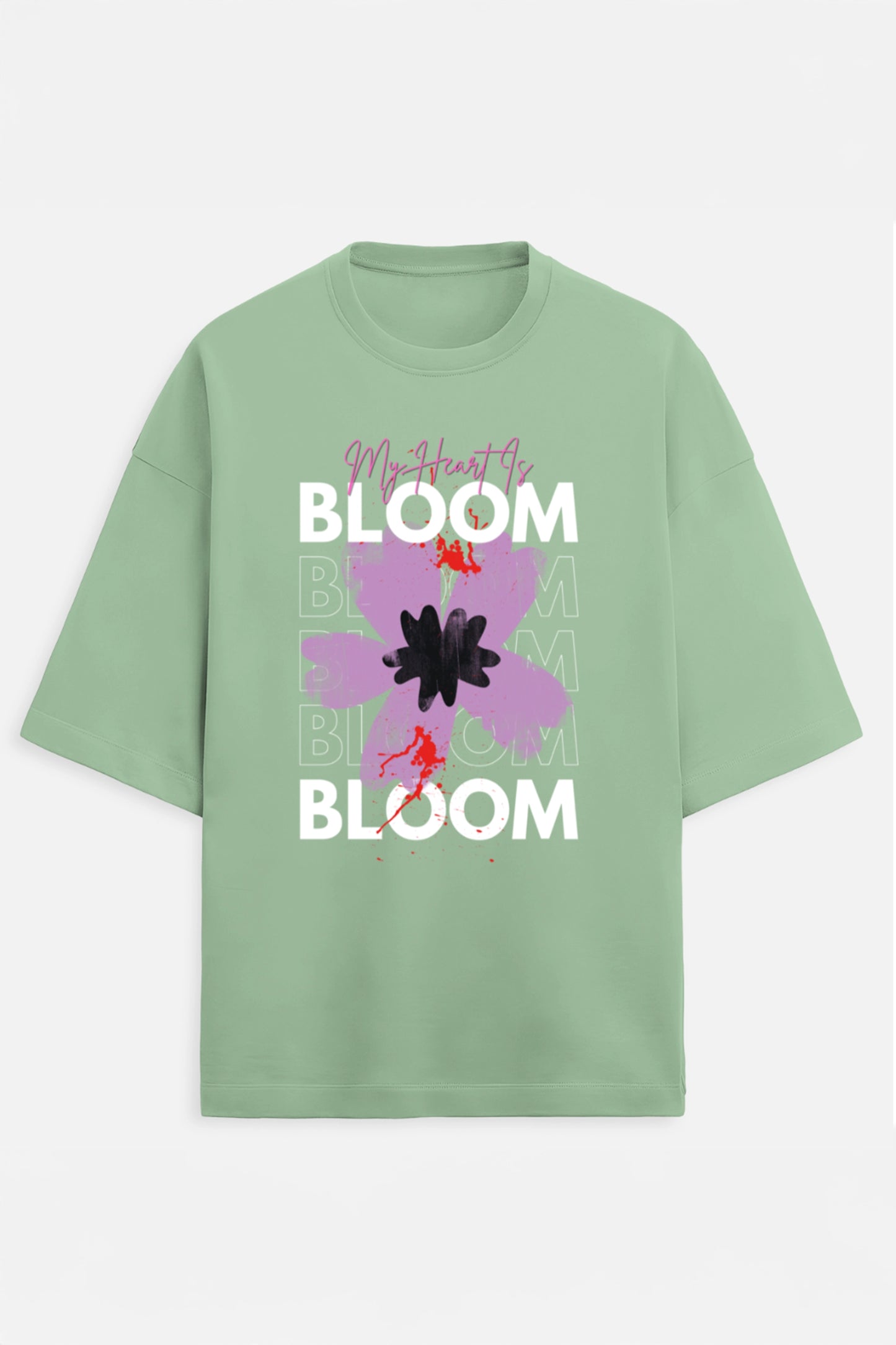 My Heart Is Bloom  Terry Oversized T shirt