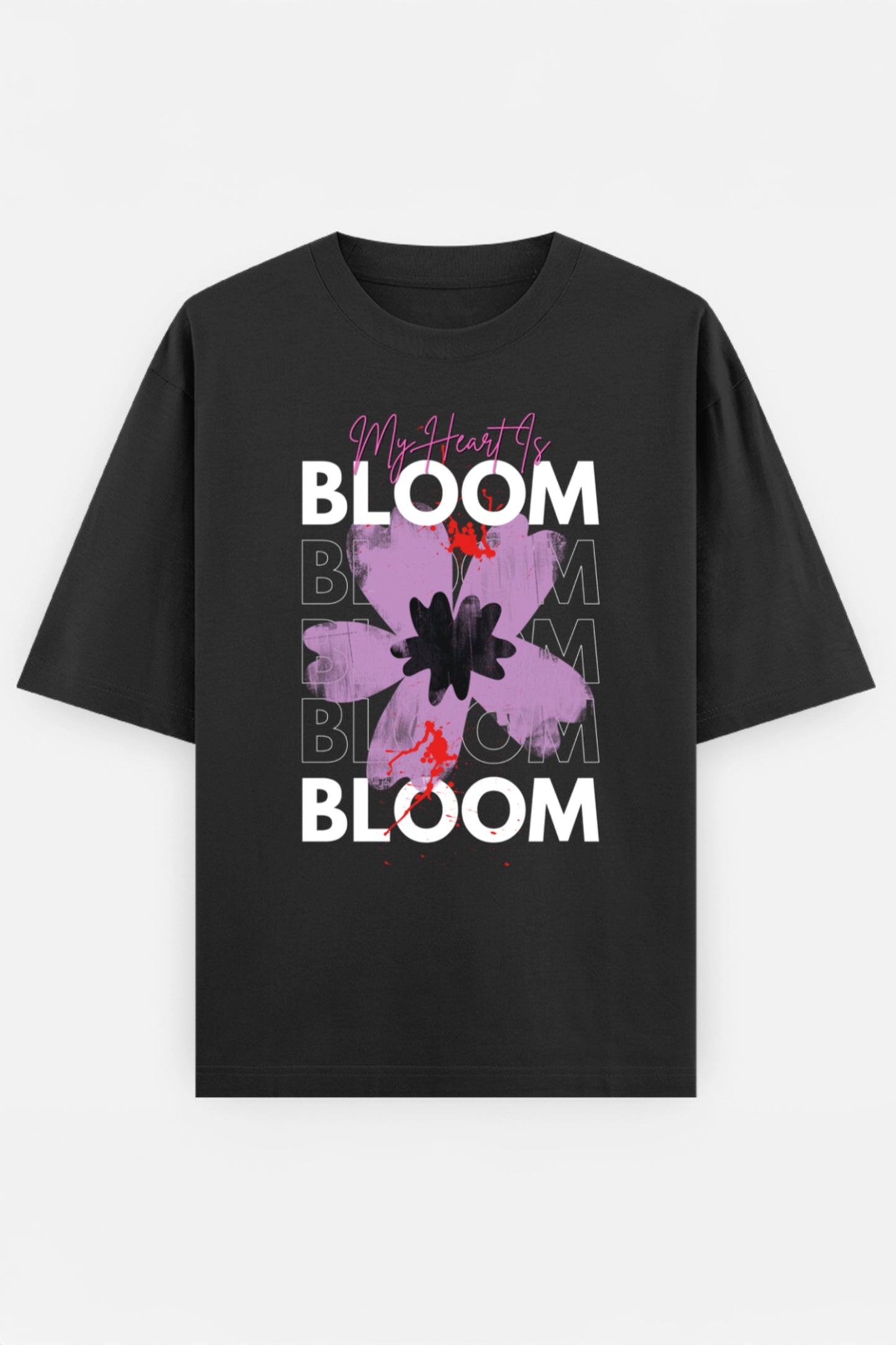 My Heart Is Bloom Oversized T shirt