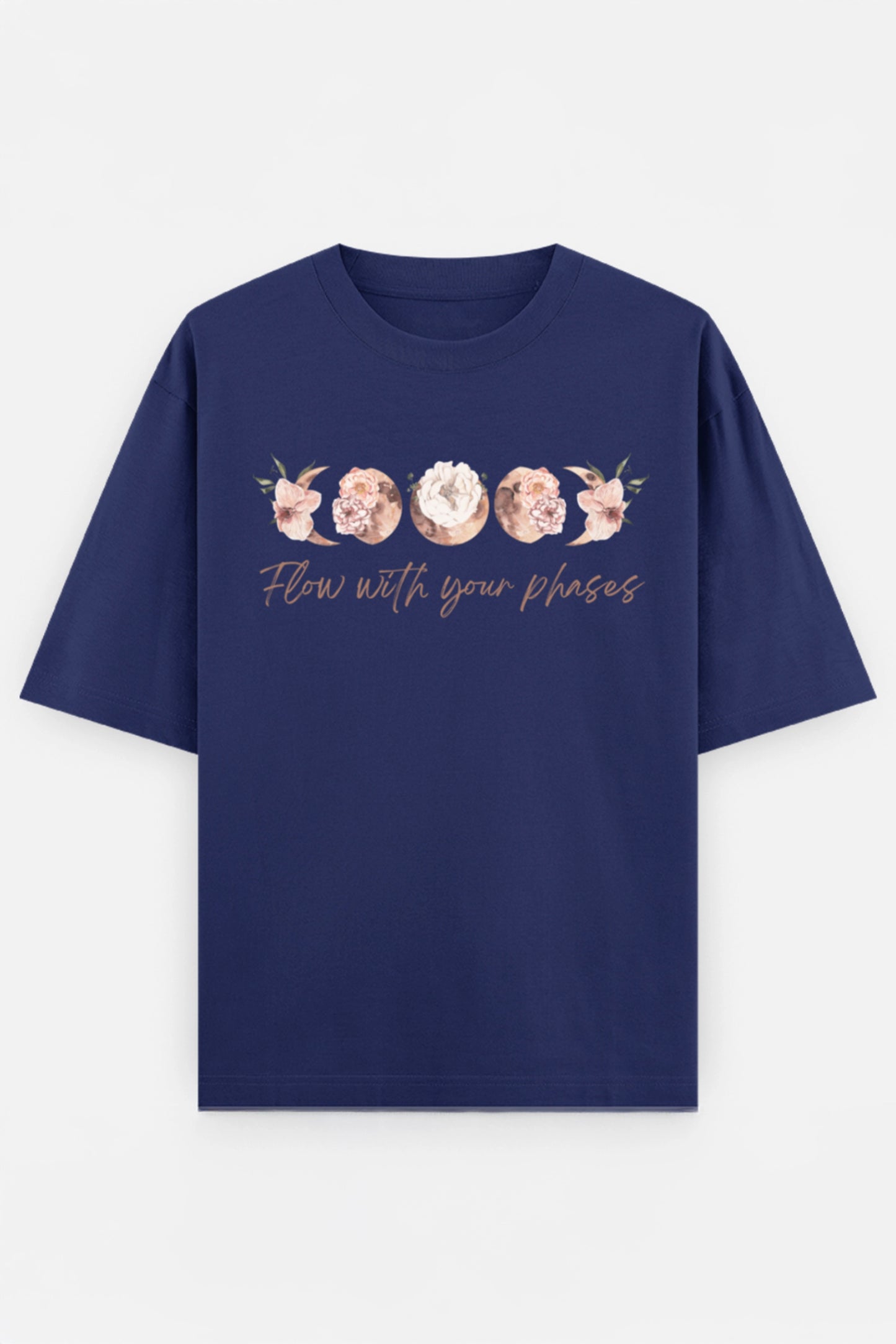 Flow with your phases Oversized Tee (Peach)