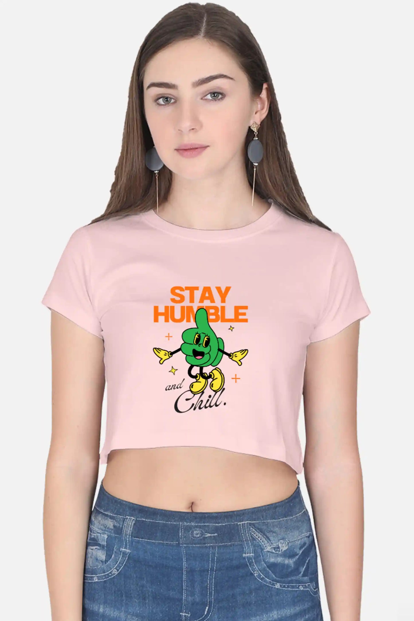 Stay humble and Chill Crop Top