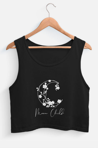 Moon Child White Design Tank Top
