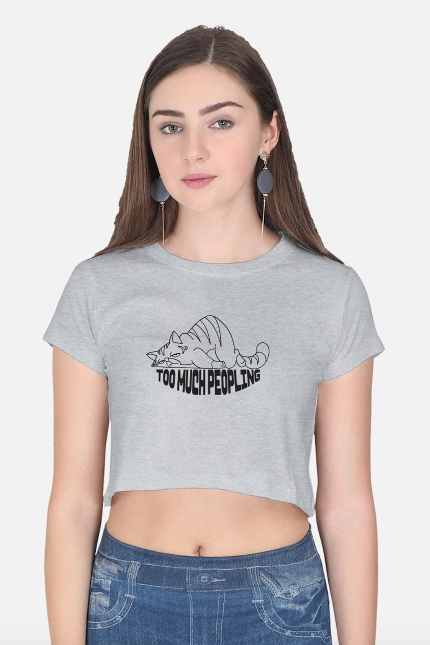 Too Much Peopling Crop Top