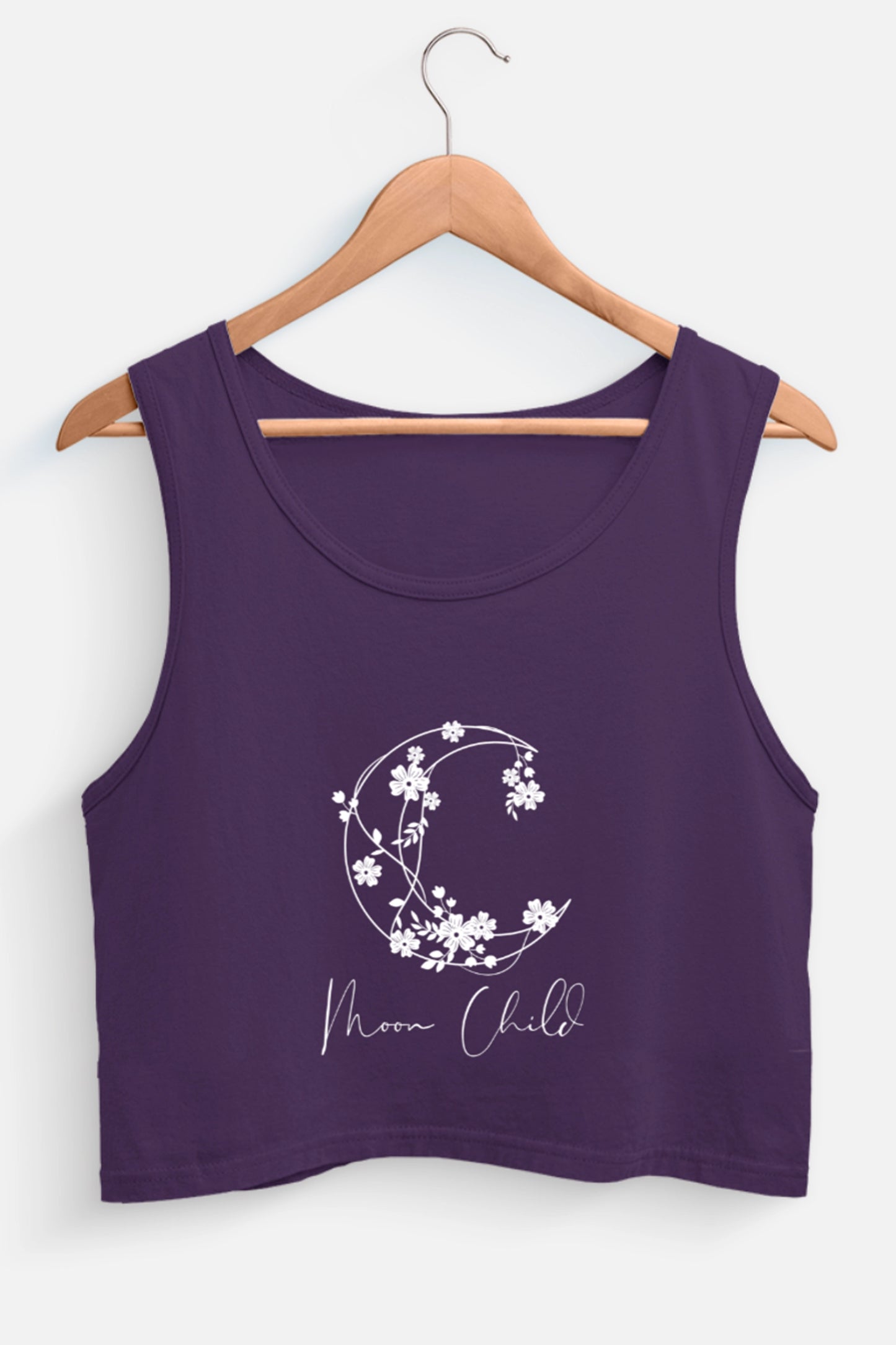 Moon Child White Design Tank Top