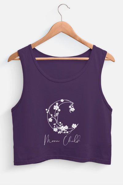 Moon Child White Design Tank Top