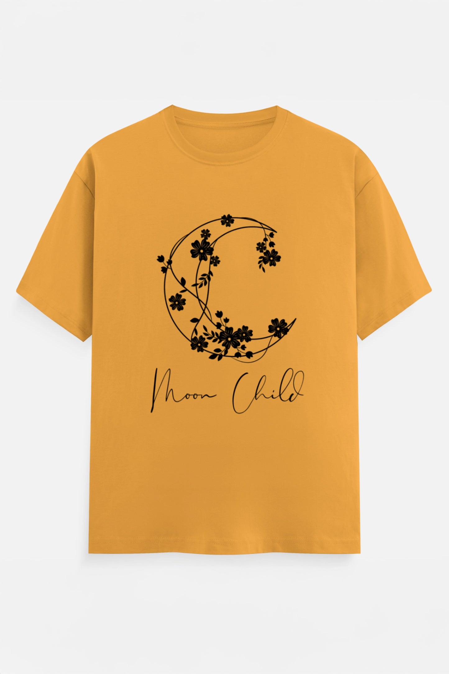 Moon Child Black Design T-Shirt