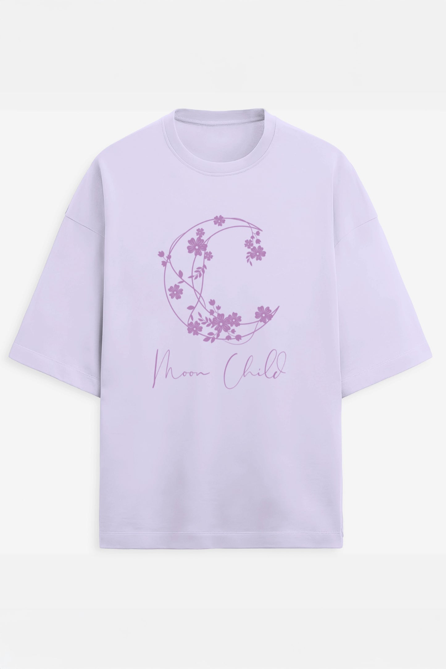 Moon Child Purple Design Terry Oversized Tee