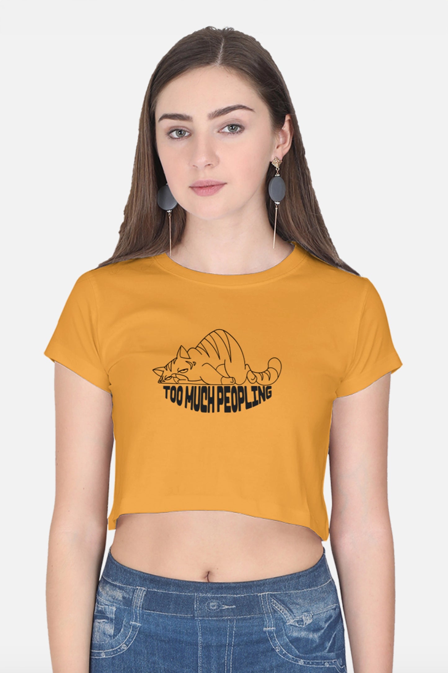 Too Much Peopling Crop Top