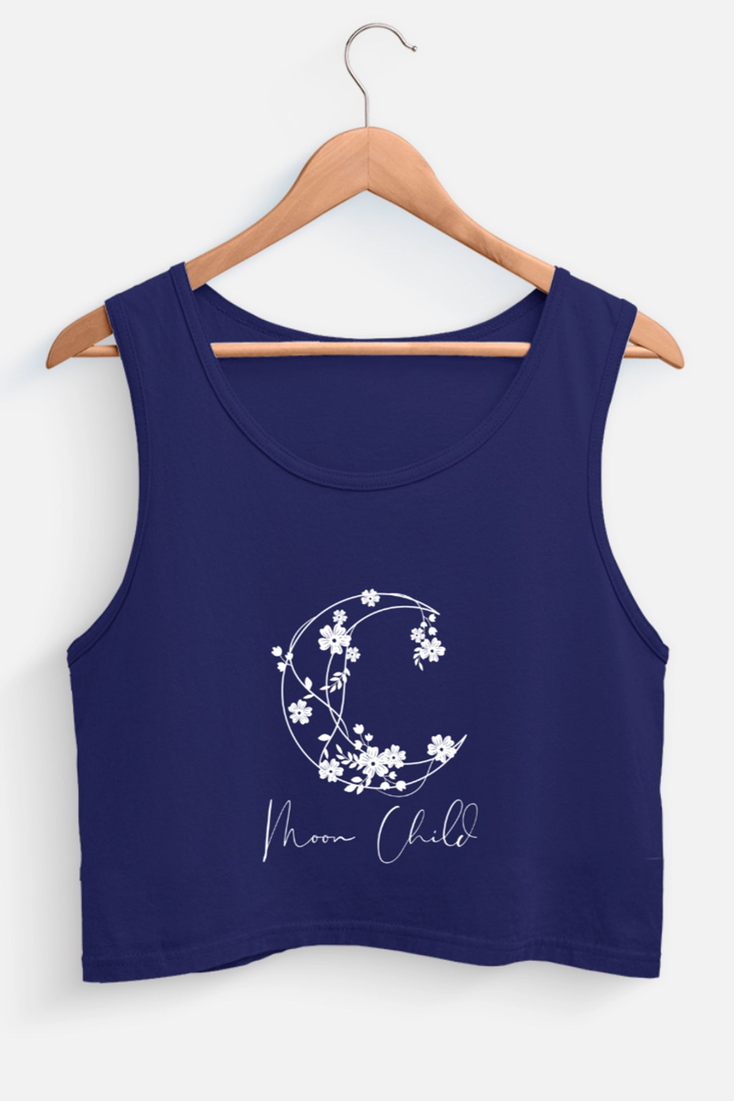 Moon Child White Design Tank Top