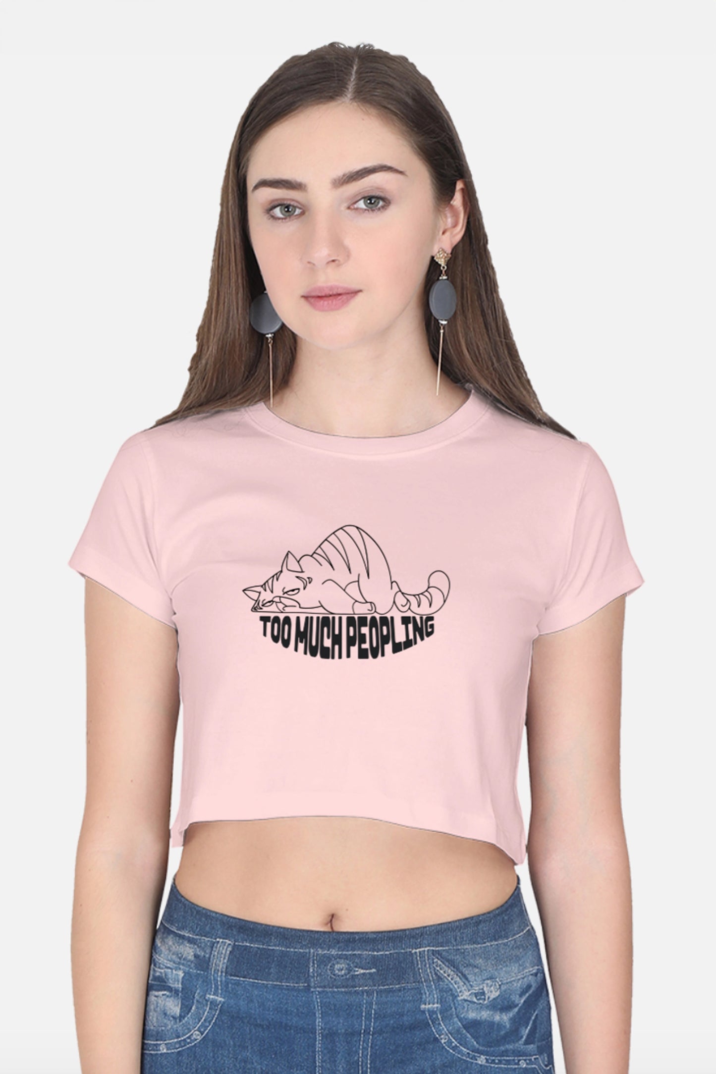 Too Much Peopling Crop Top