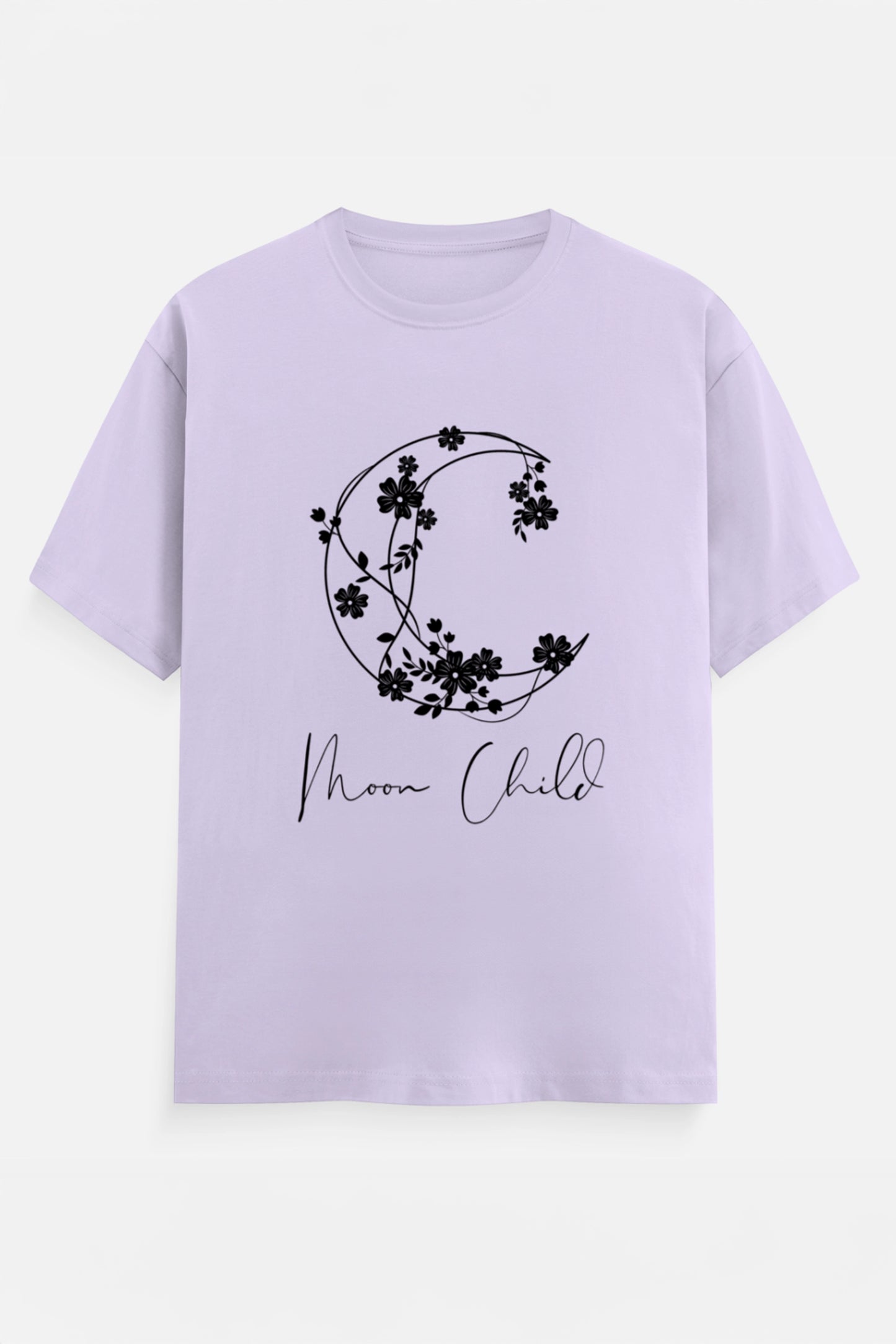 Moon Child Black Design T-Shirt