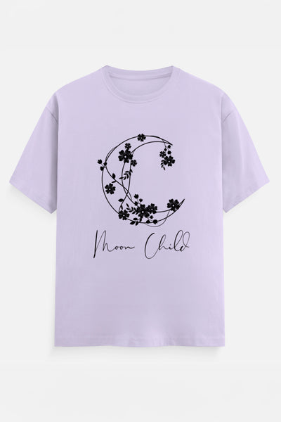 Moon Child Black Design T-Shirt