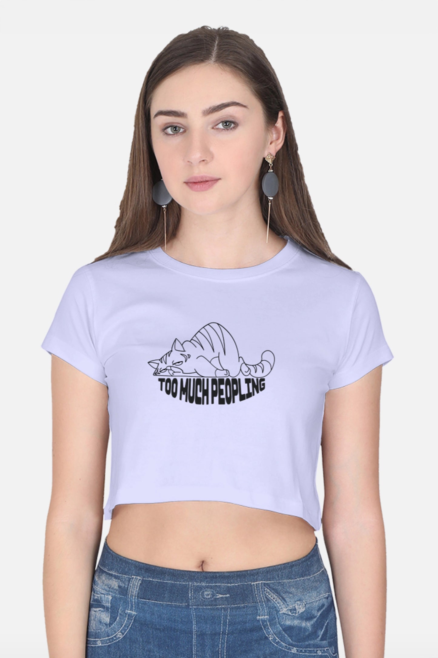 Too Much Peopling Crop Top