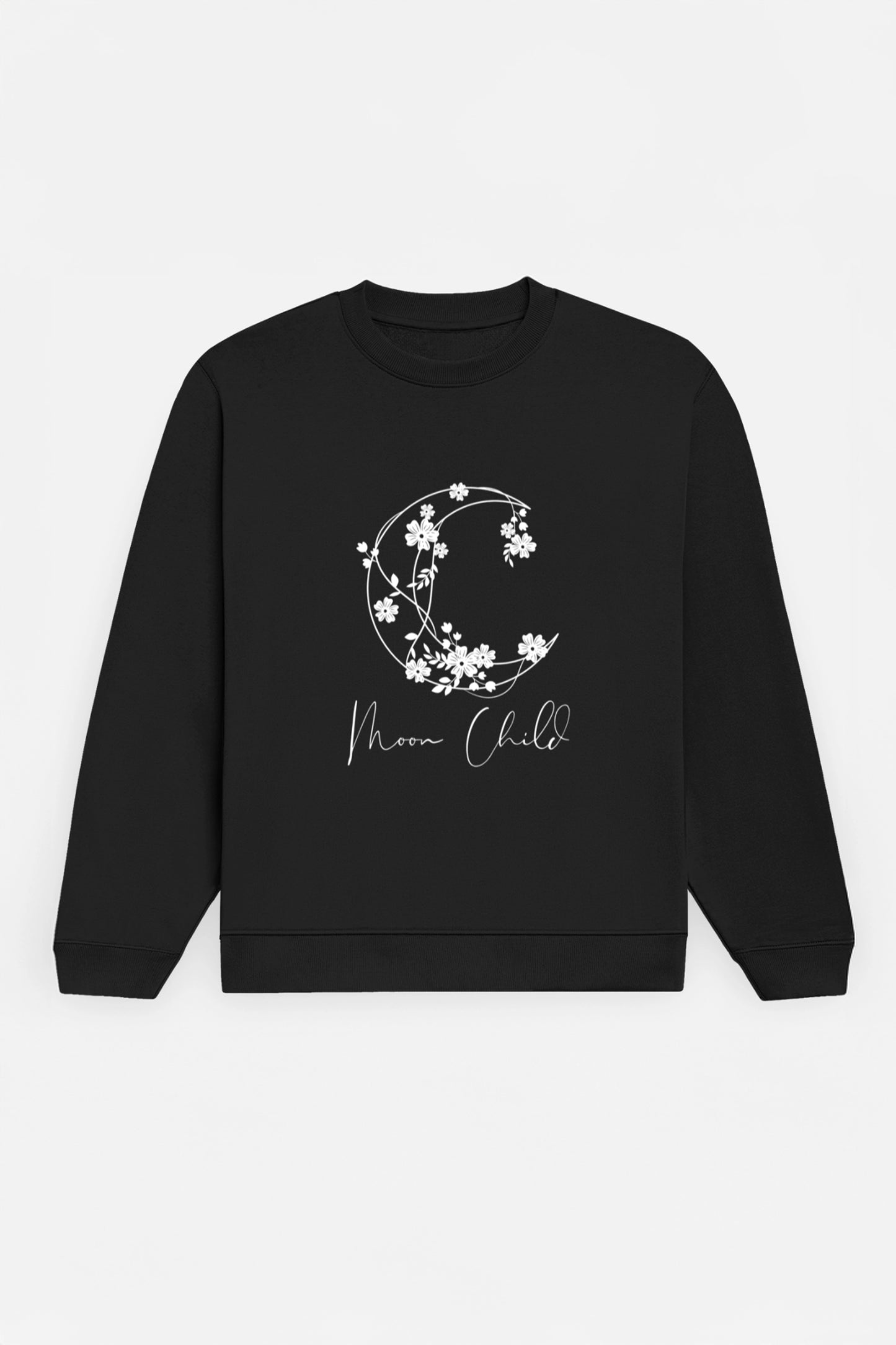 Moon Child White Design Sweatshirt