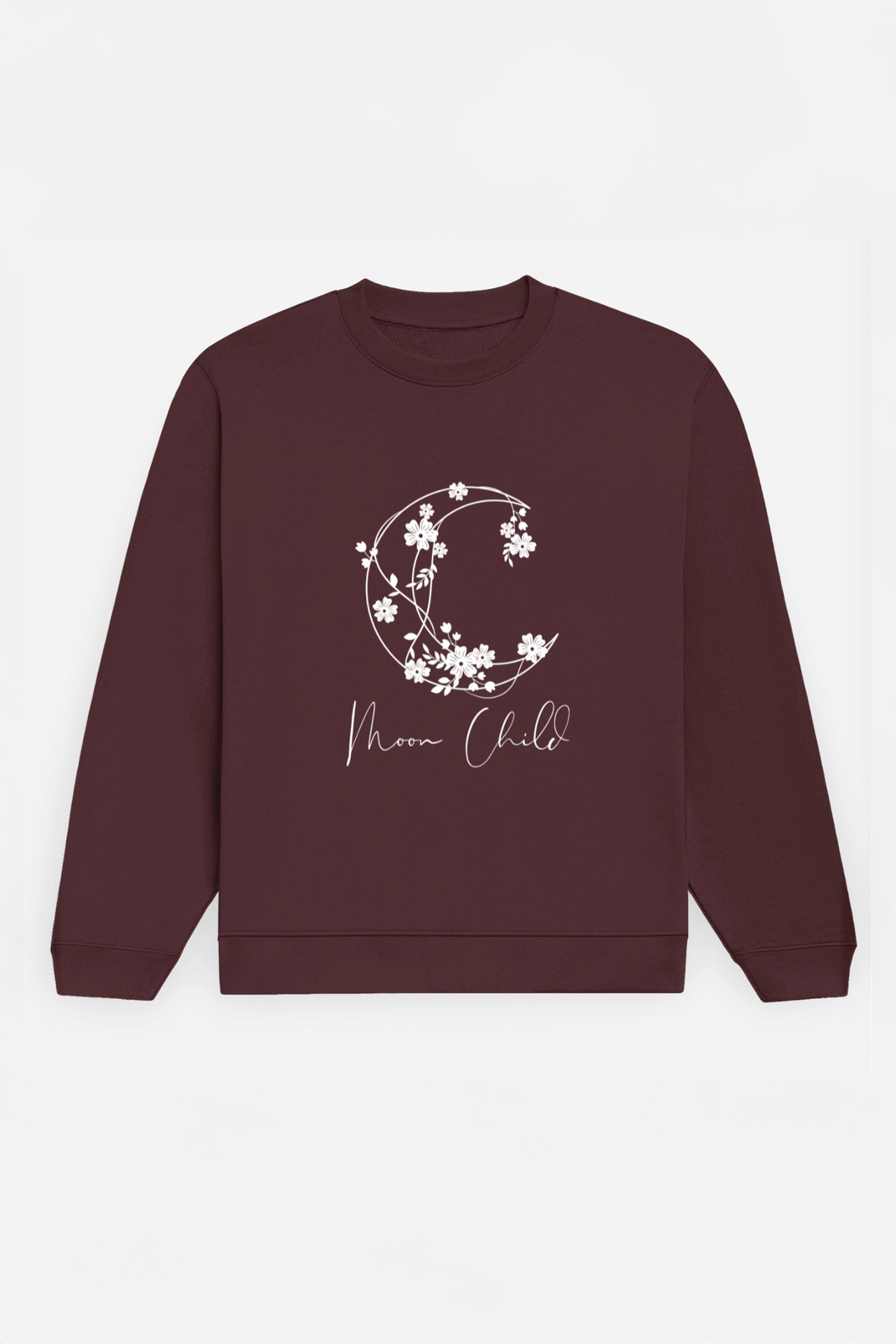 Moon Child White Design Sweatshirt