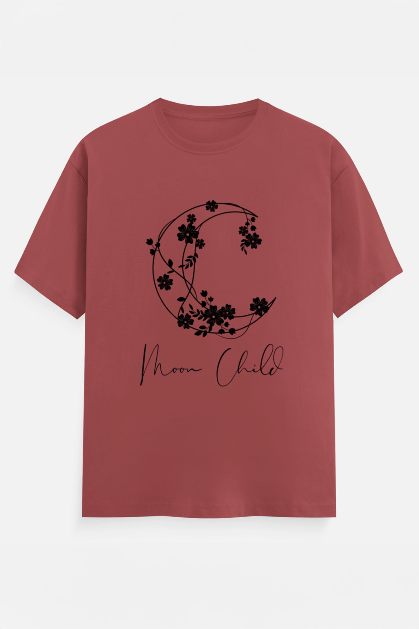 Moon Child Black Design T-Shirt