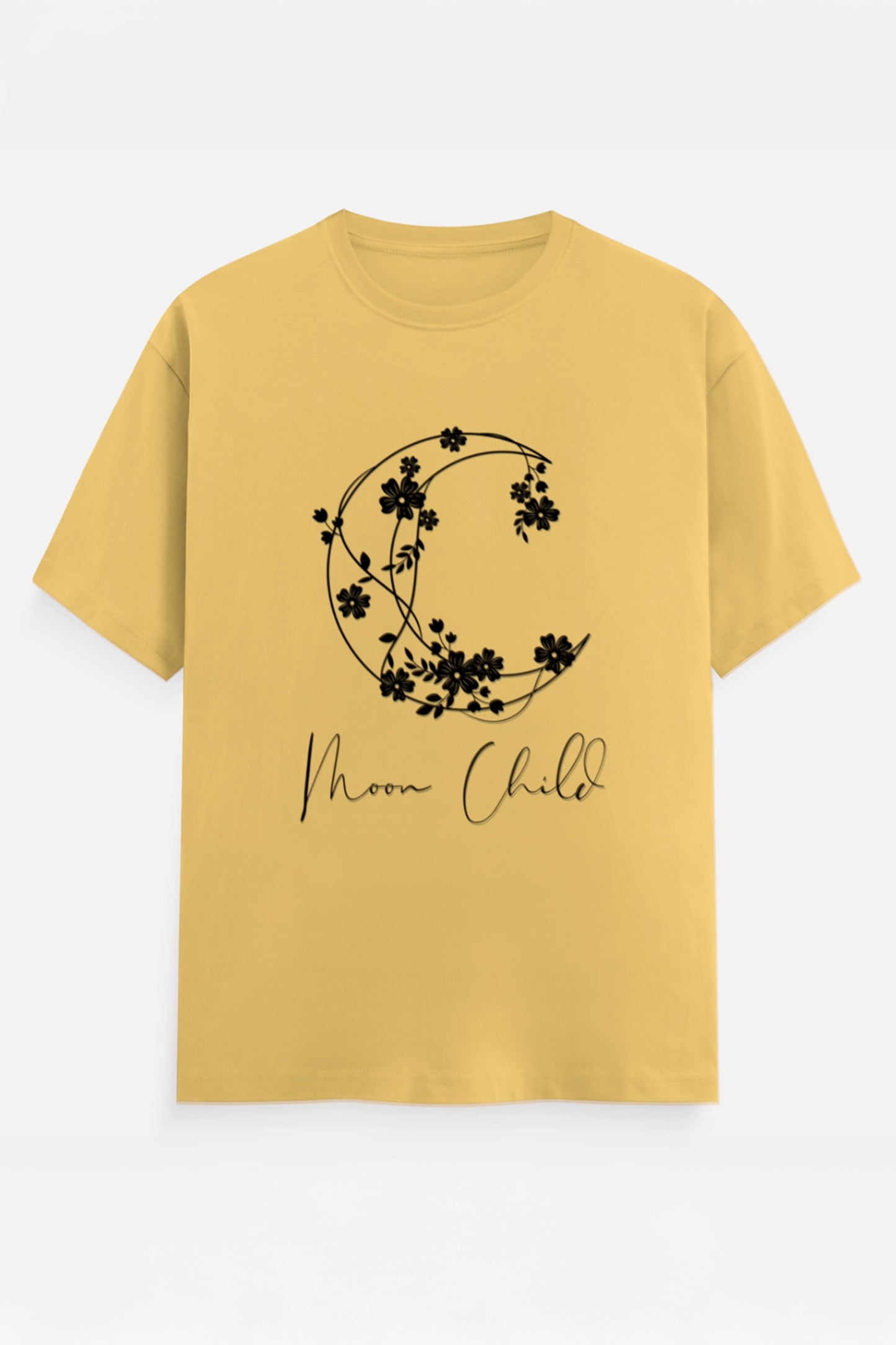 Moon Child Black Design T-Shirt