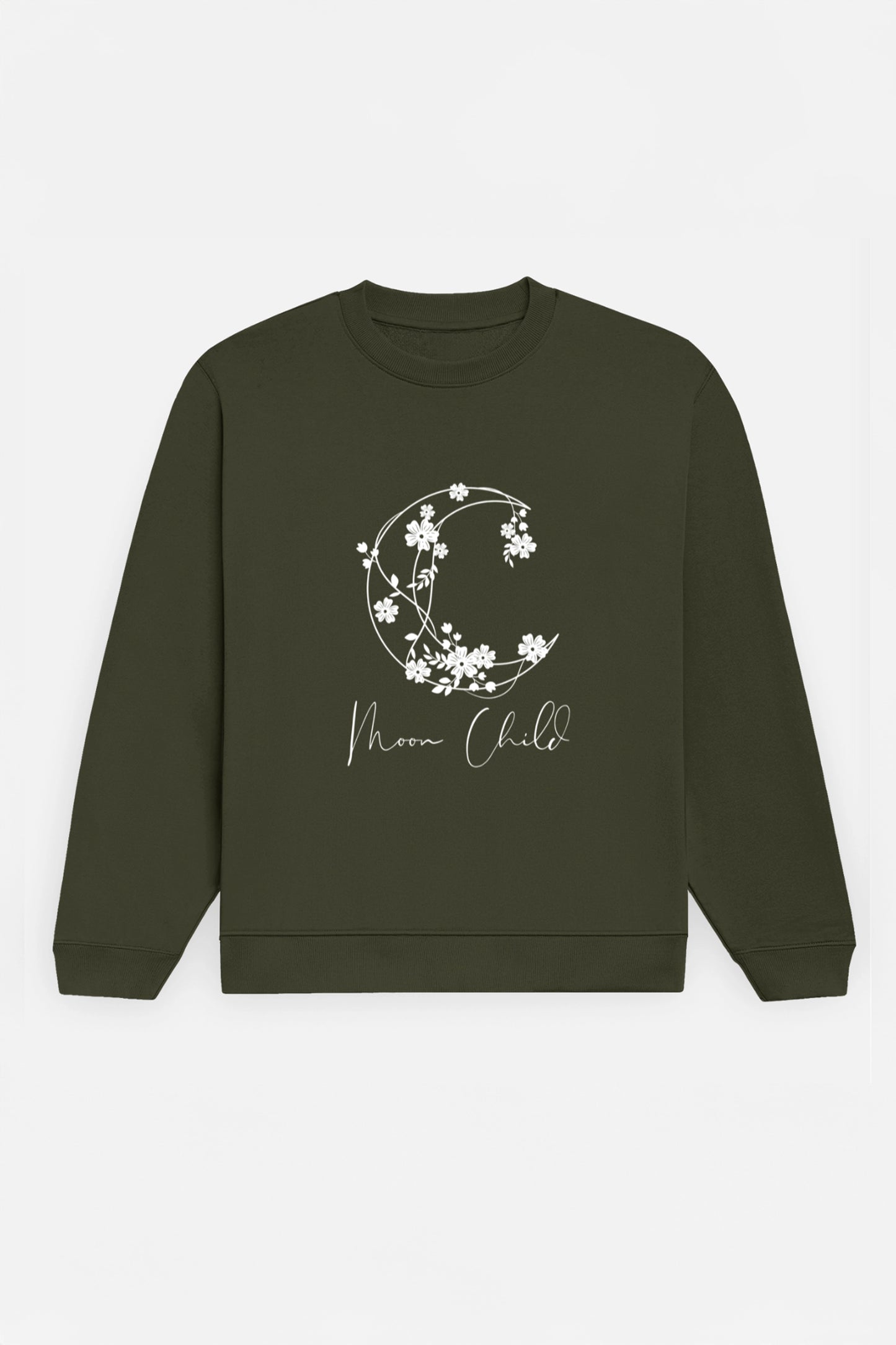 Moon Child White Design Sweatshirt