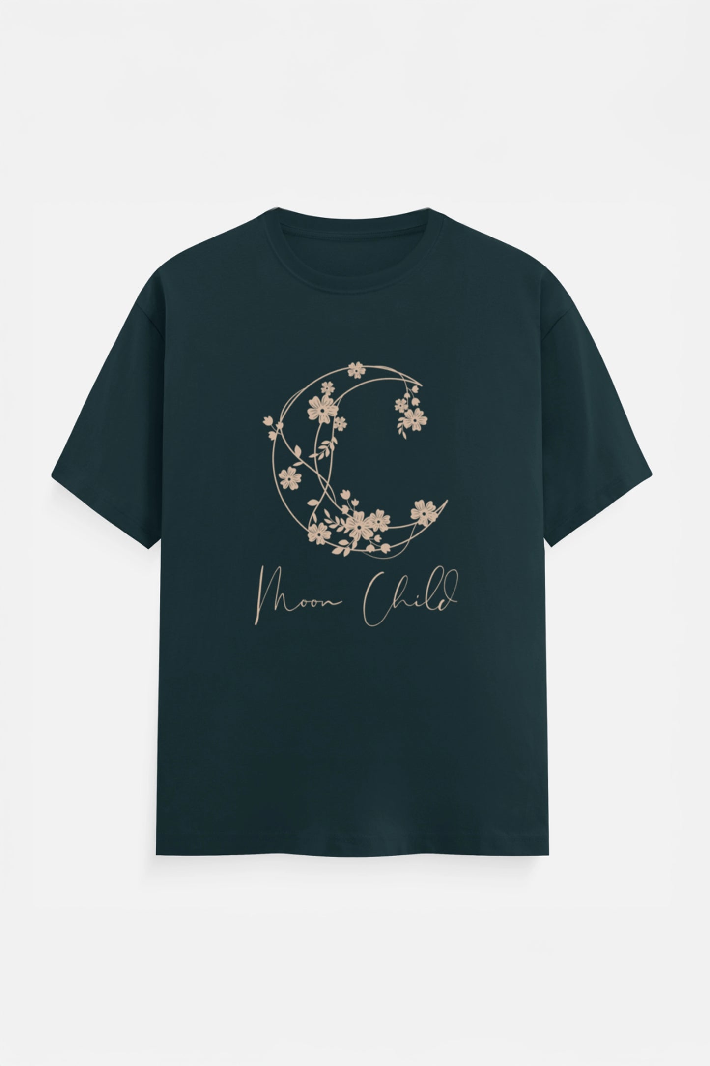 Moon Child Beige Design T-Shirt
