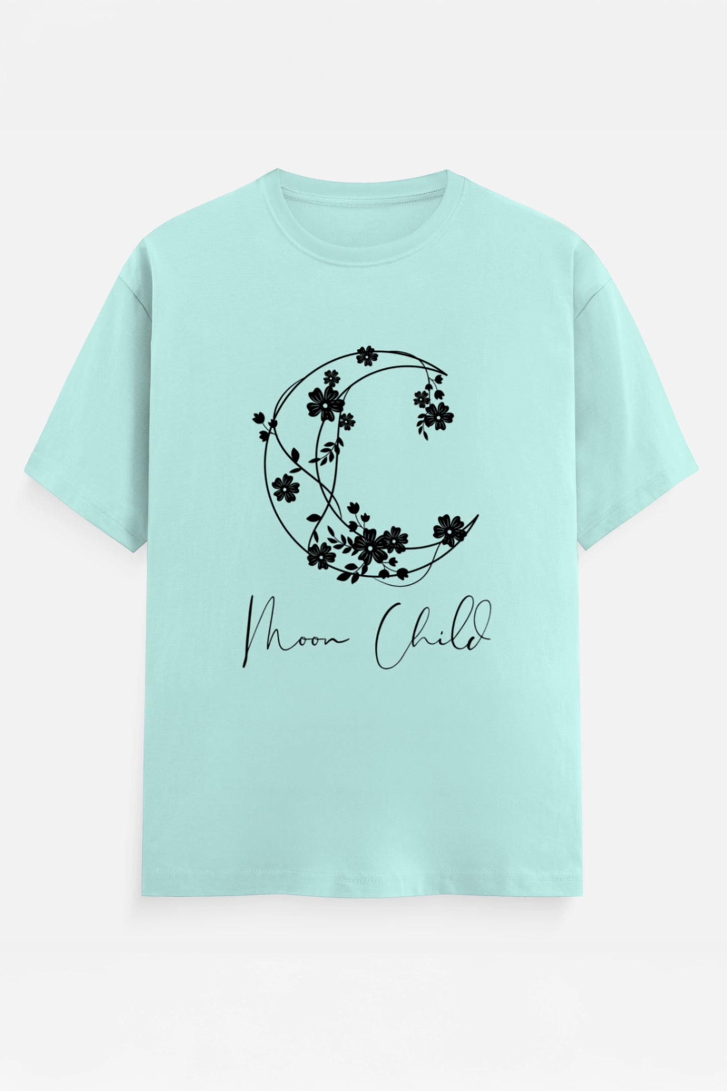 Moon Child Black Design T-Shirt