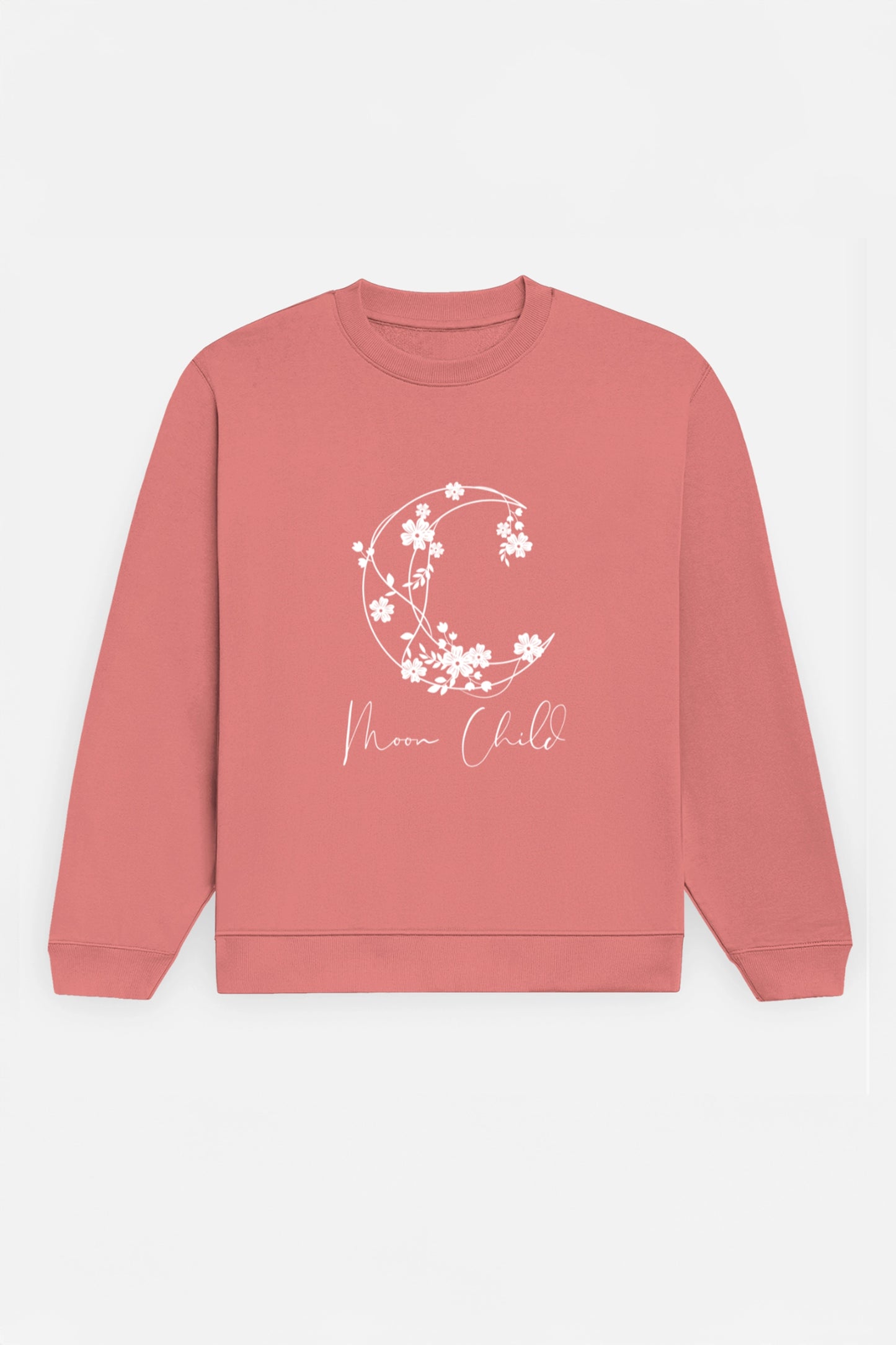 Moon Child White Design Sweatshirt