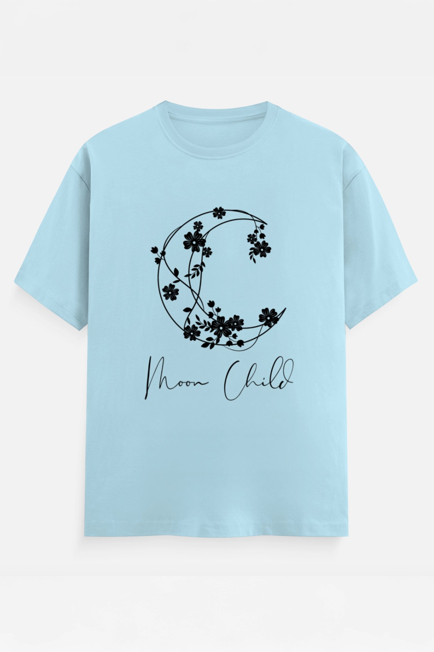 Moon Child Black Design T-Shirt