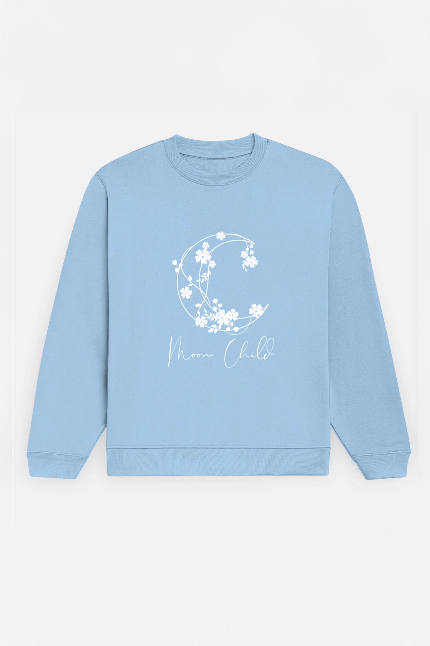 Moon Child White Design Sweatshirt