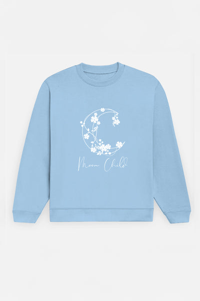 Moon Child White Design Sweatshirt