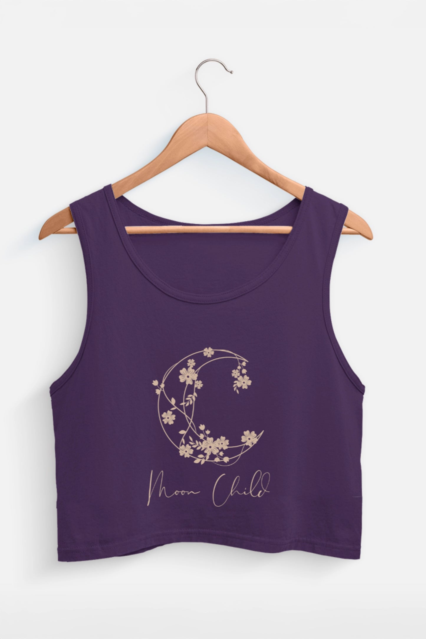 Moon Child Beige Design Tank Top