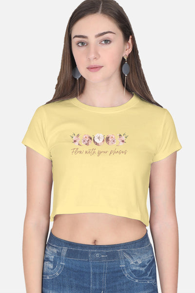 Flow with your phases Crop Top (Peach)