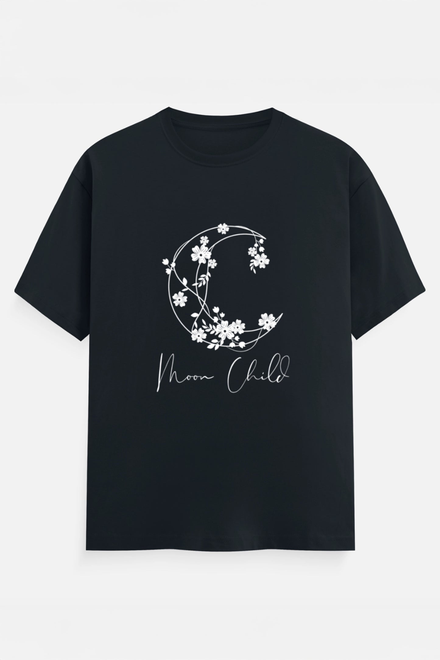 Moon Child White Design T-Shirt