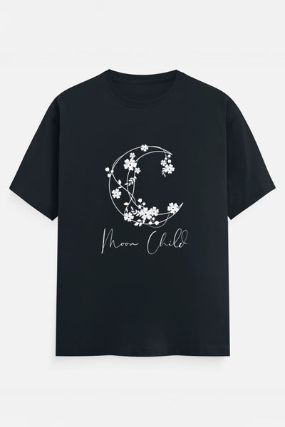 Moon Child White Design T-Shirt