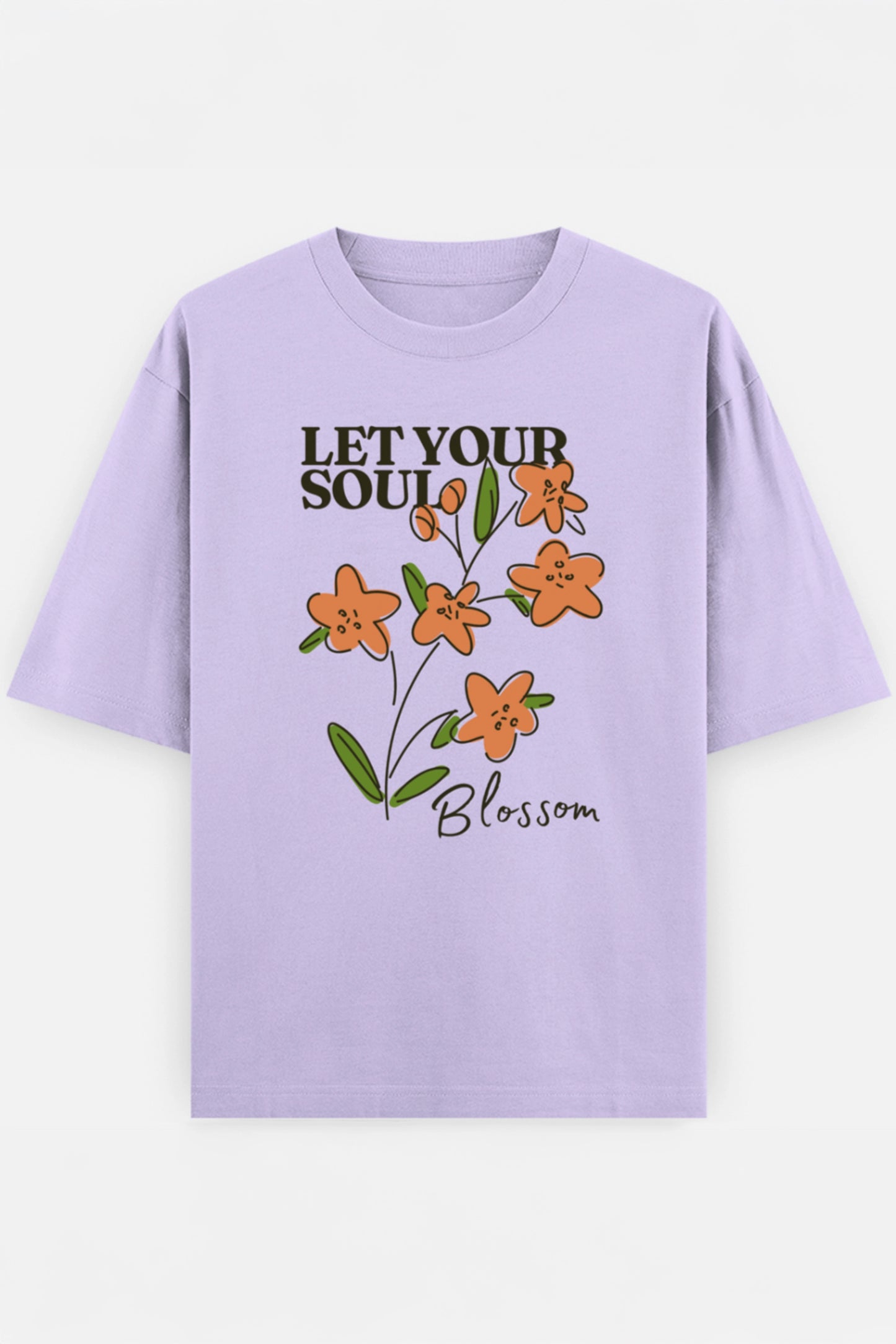 Let Your Soul Blossom Oversized Tee
