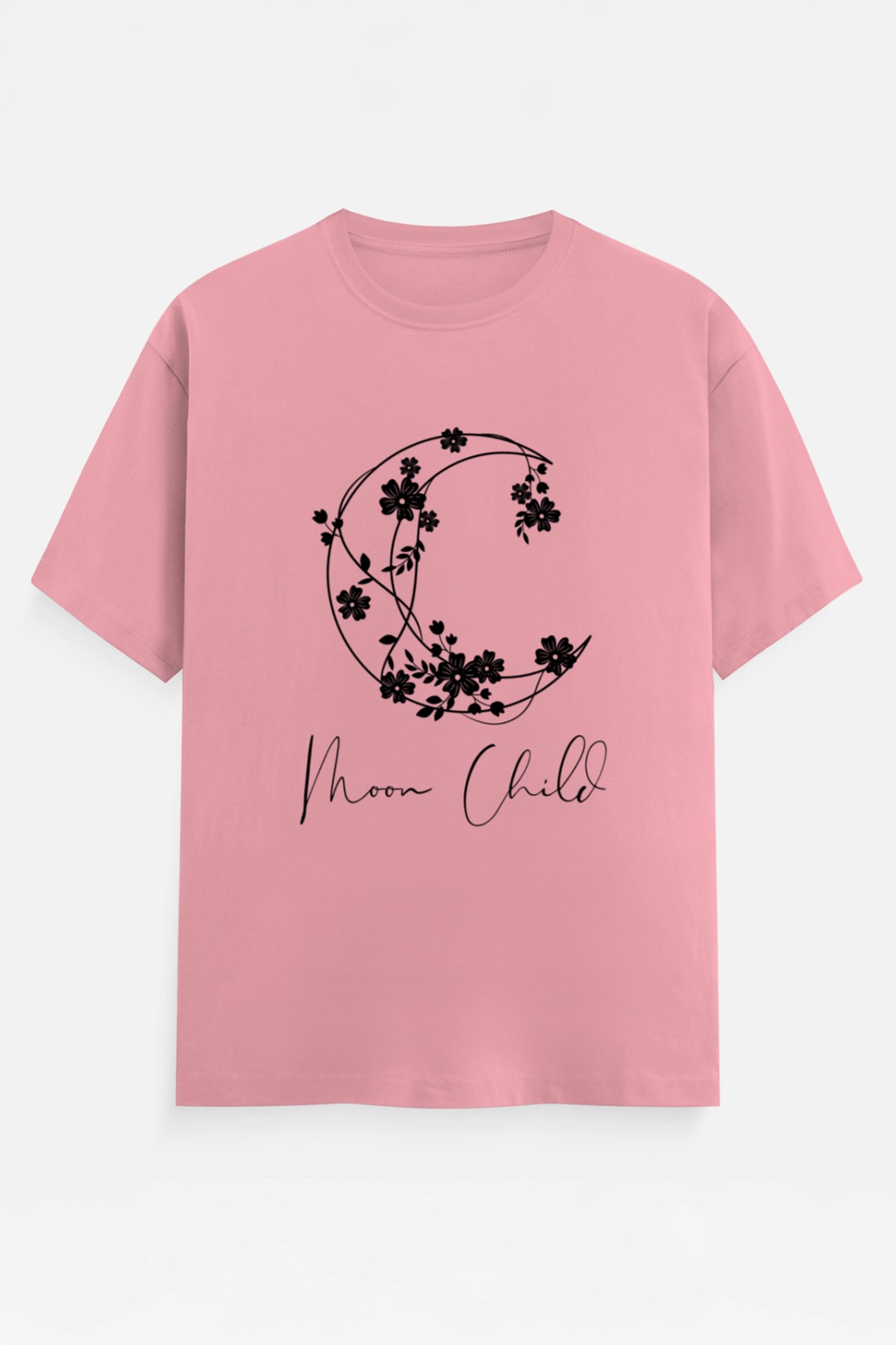 Moon Child Black Design T-Shirt