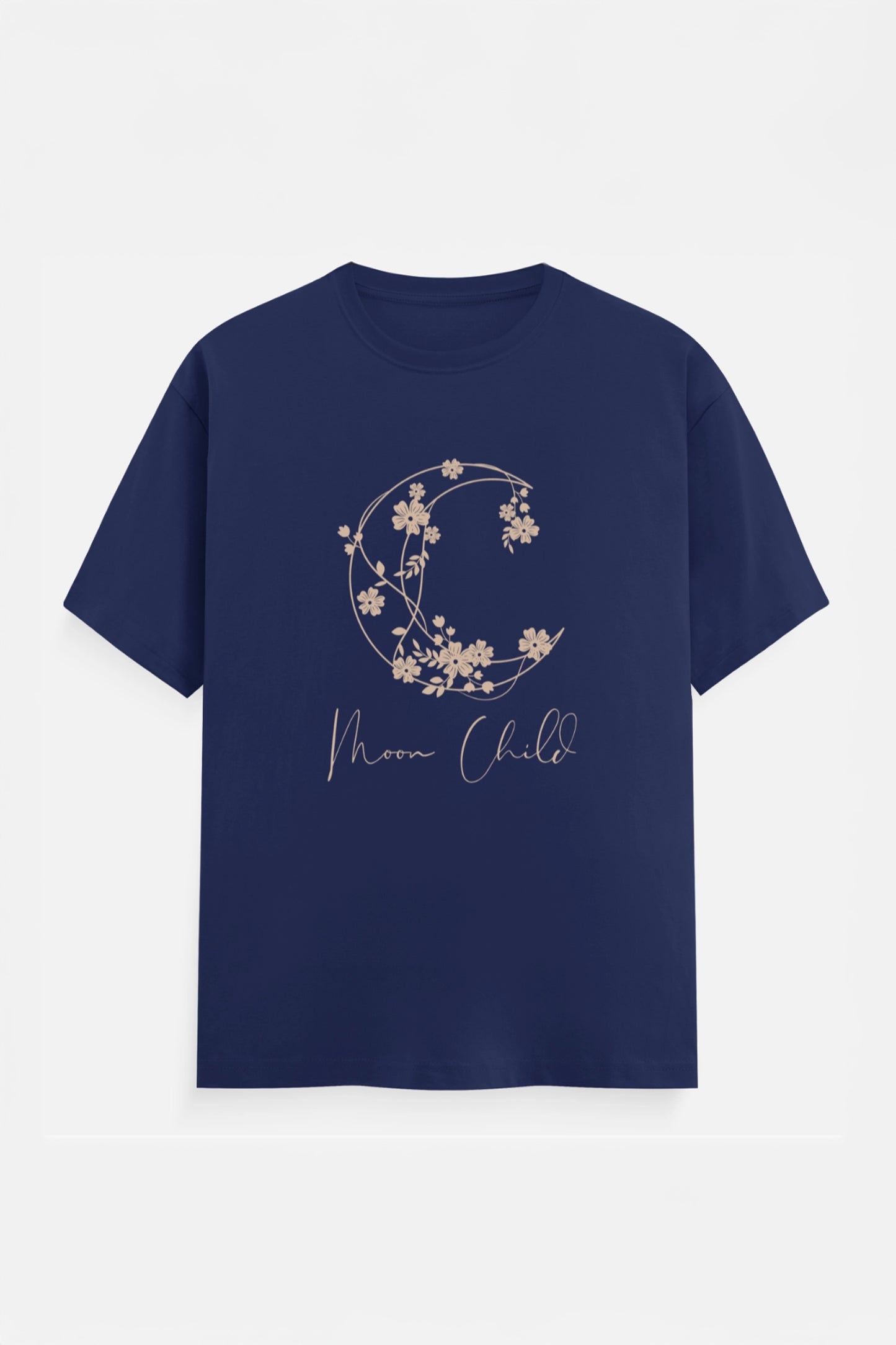 Moon Child Beige Design T-Shirt