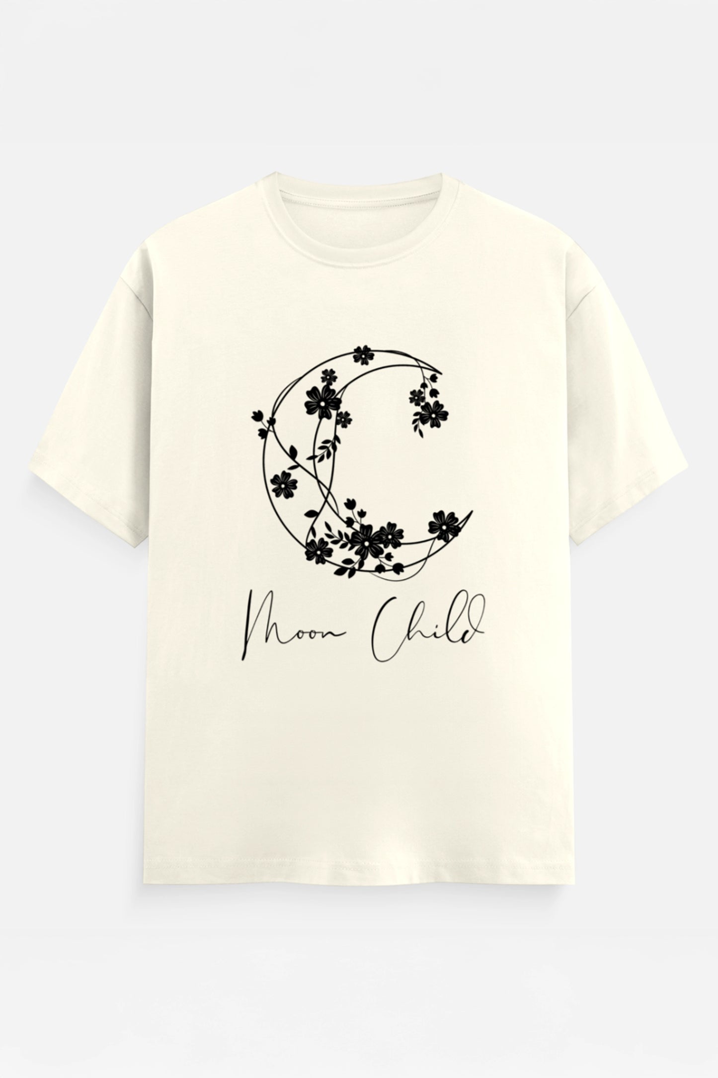 Moon Child Black Design T-Shirt