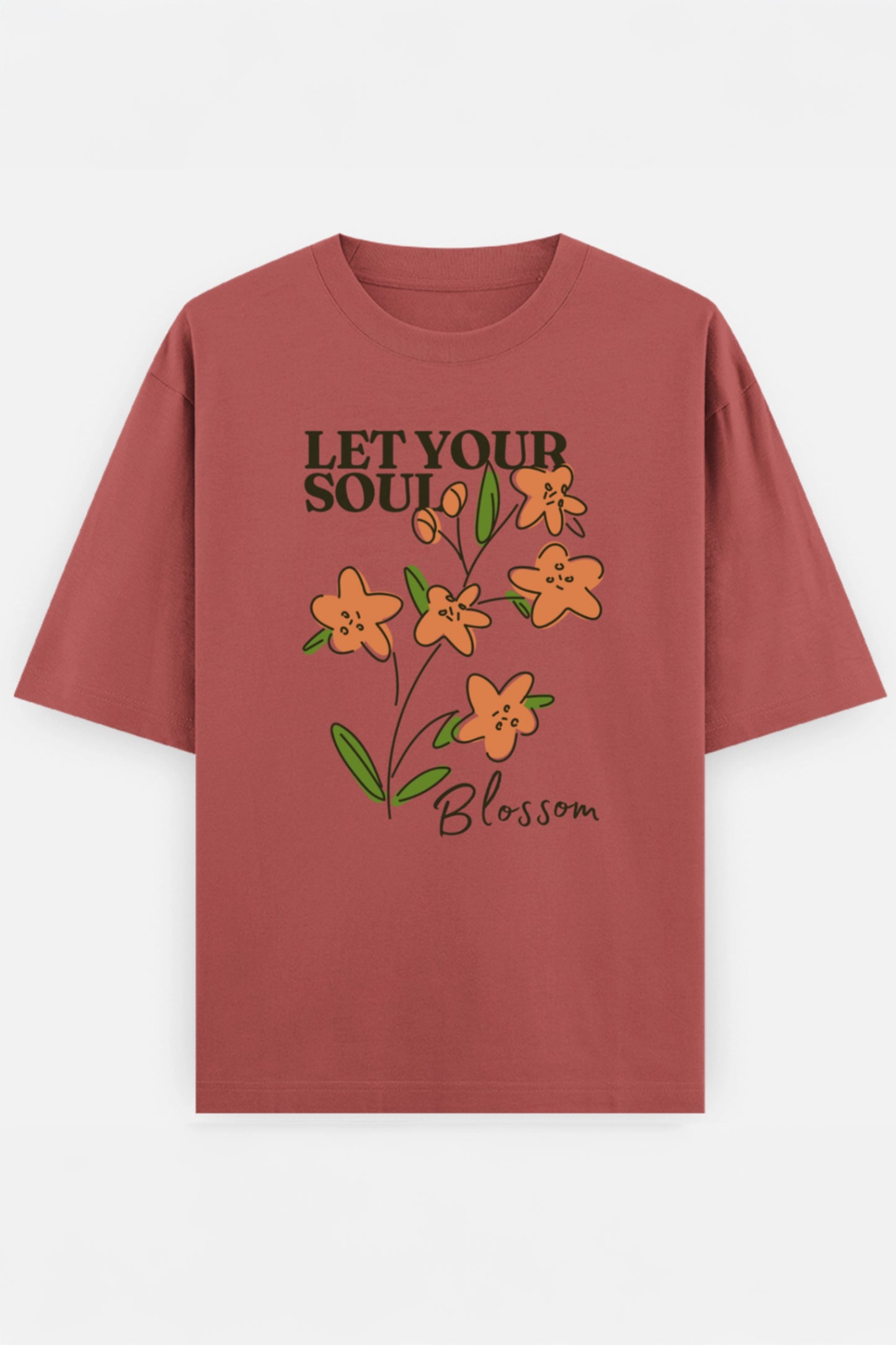 Let Your Soul Blossom Oversized Tee